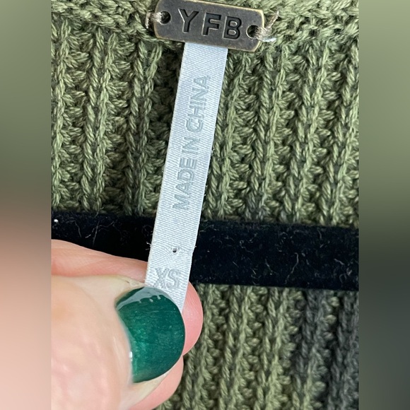 Young Fabulous and Broke green camo Tie-Dye distressed Women's Cardigan. New - Picture 9 of 11